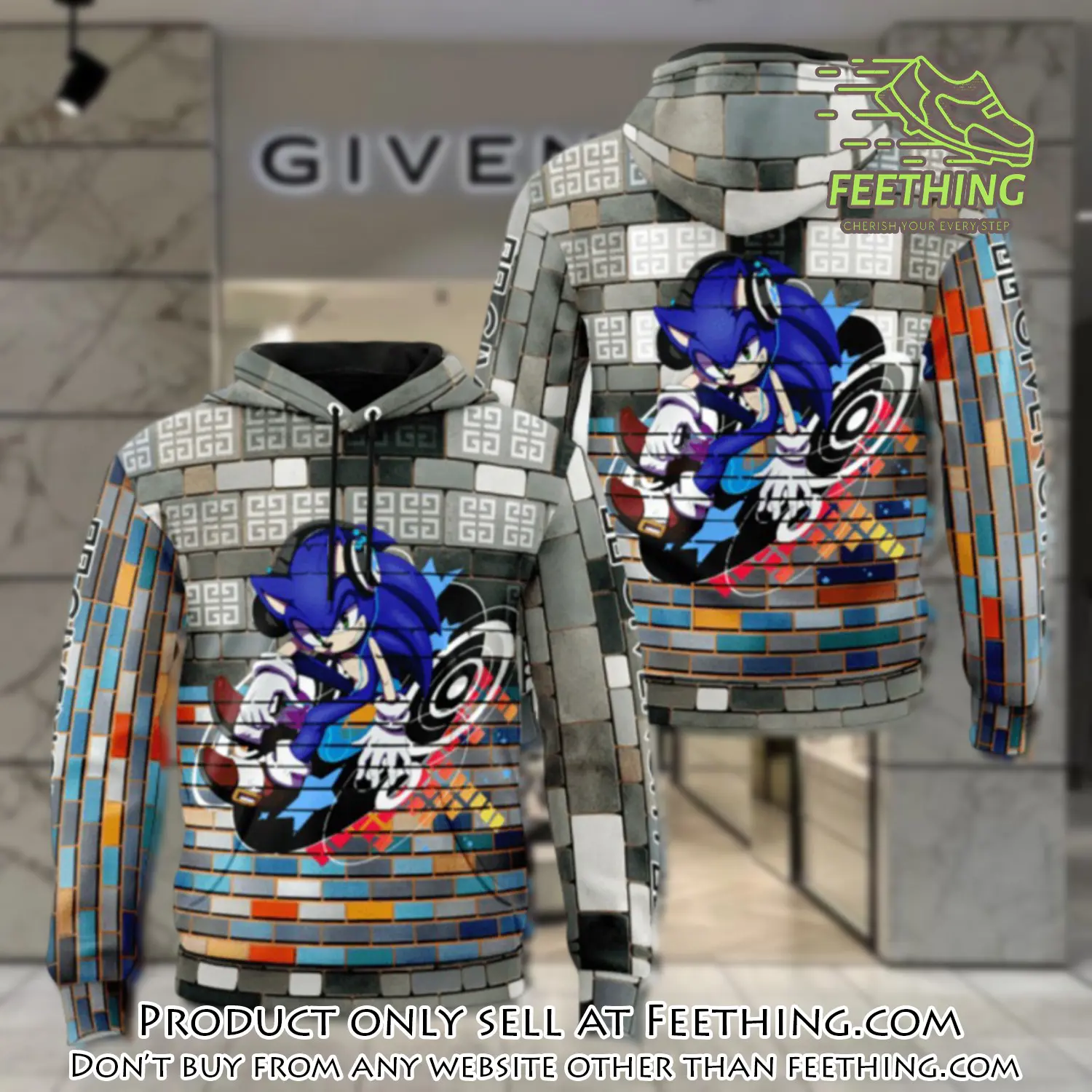 Givenchy sonic unisex hoodie luxury brand gifts  jh1861 ft4248195